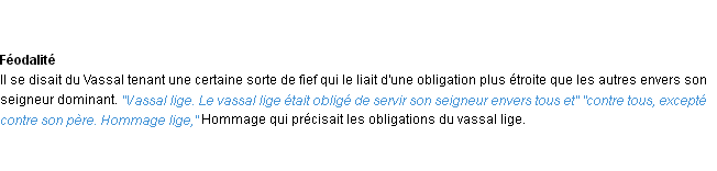 Définition lige ACAD 1932