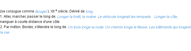 Définition longer ACAD 1986