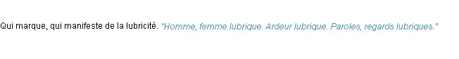 Définition lubrique ACAD 1932