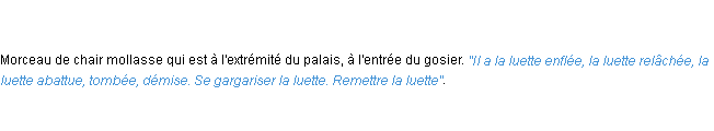Définition luette ACAD 1798