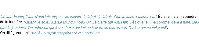 Définition luire ACAD 1798