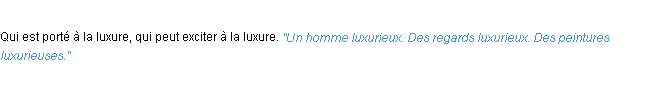 Définition luxurieux ACAD 1932