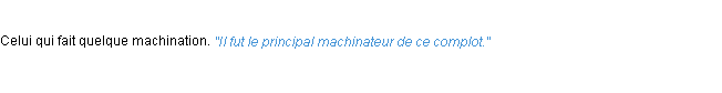 Définition machinateur ACAD 1932