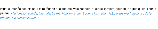 Définition machination ACAD 1932