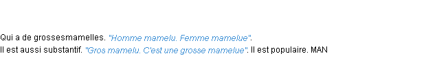 Définition mamelu ACAD 1798