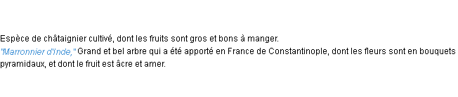 Définition marronnier ACAD 1835