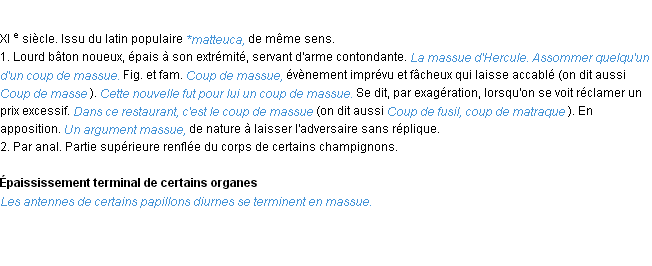 Définition massue ACAD 1986