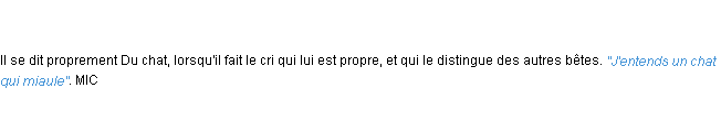 Définition miauler ACAD 1798