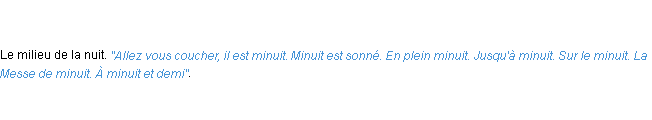 Définition minuit ACAD 1798