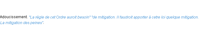 Définition mitigation ACAD 1798