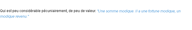 Définition modique ACAD 1932