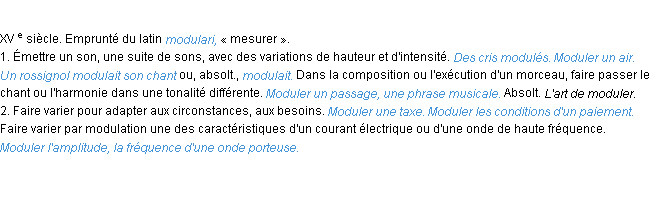 Définition moduler ACAD 1986