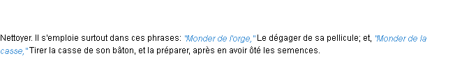 Définition monder ACAD 1835