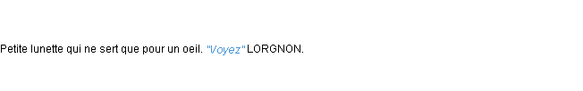 Définition monocle ACAD 1835