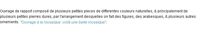 Définition mosaique ACAD 1694
