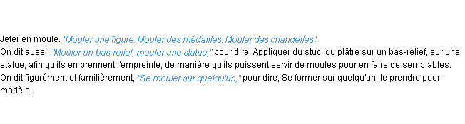Définition mouler ACAD 1798