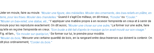 Définition mouler ACAD 1835