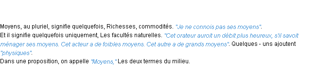 Définition moyens ACAD 1798