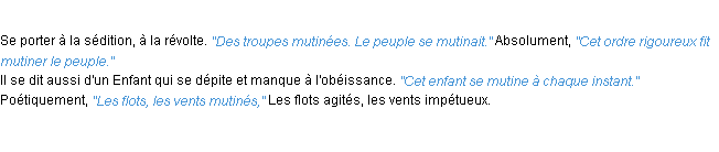 Définition mutiner ACAD 1932