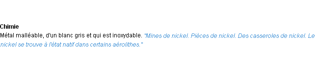 Définition nickel ACAD 1932