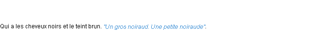 Définition noiraud ACAD 1798