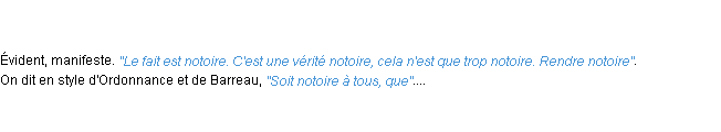 Définition notoire ACAD 1798