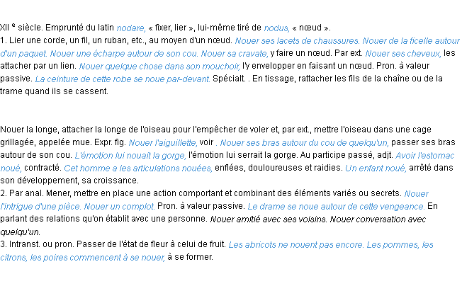 Définition nouer ACAD 1986
