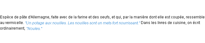 Définition nouilles ACAD 1835