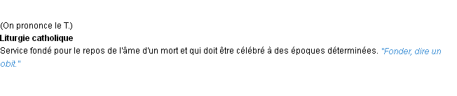 Définition obit ACAD 1932