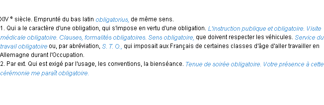Définition obligatoire ACAD 1986