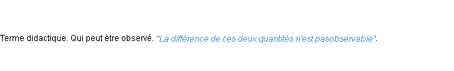 Définition observable ACAD 1798