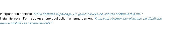 Définition obstruer ACAD 1835