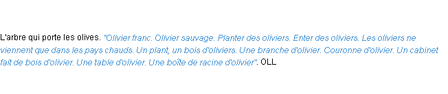 Définition olivier ACAD 1798