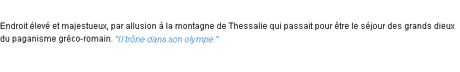 Définition olympe ACAD 1932