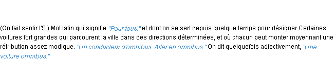 Définition omnibus ACAD 1835