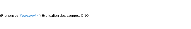 Définition onirocritie ACAD 1798