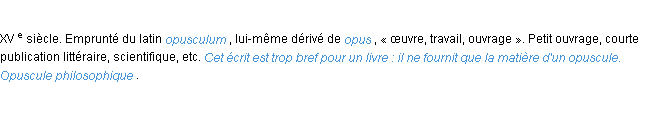 Définition opuscule ACAD 1986