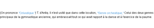Définition orchestique ACAD 1835