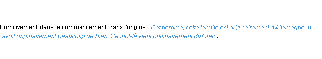Définition originairement ACAD 1798