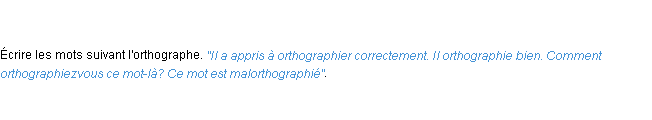 Définition orthographier ACAD 1798