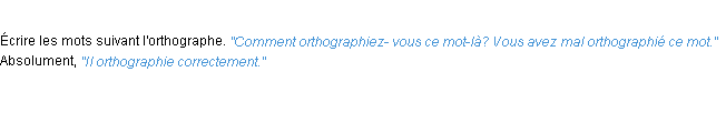 Définition orthographier ACAD 1932