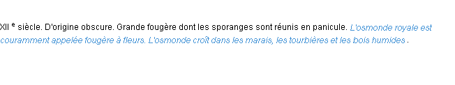 Définition osmonde ACAD 1986