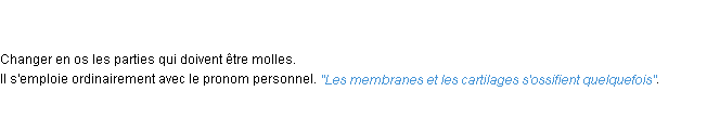Définition ossifier ACAD 1798