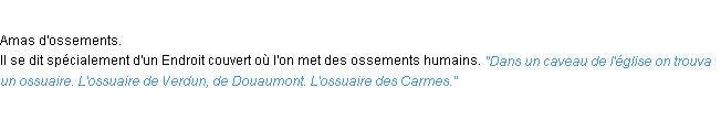 Définition ossuaire ACAD 1932