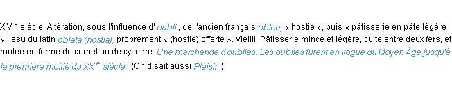 Définition oublie ACAD 1986