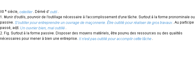 Définition outiller ACAD 1986