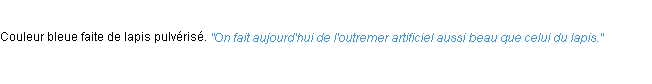 Définition outremer ACAD 1932