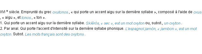 Définition oxyton ACAD 1986
