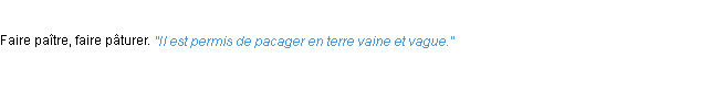 Définition pacager ACAD 1932