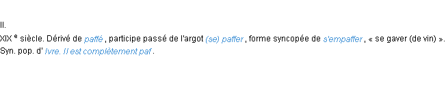 Définition paf ACAD 1986